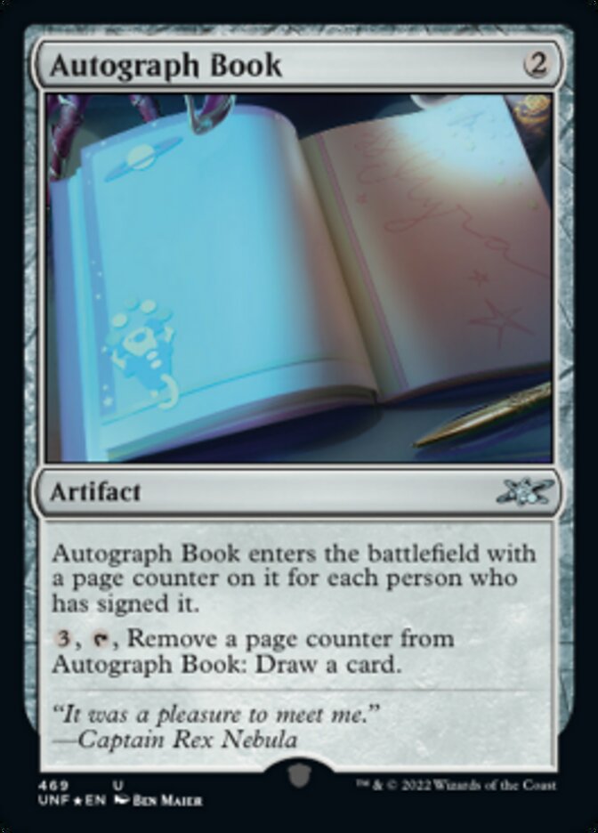 Autograph Book (Galaxy Foil) [Unfinity] | Grognard Games