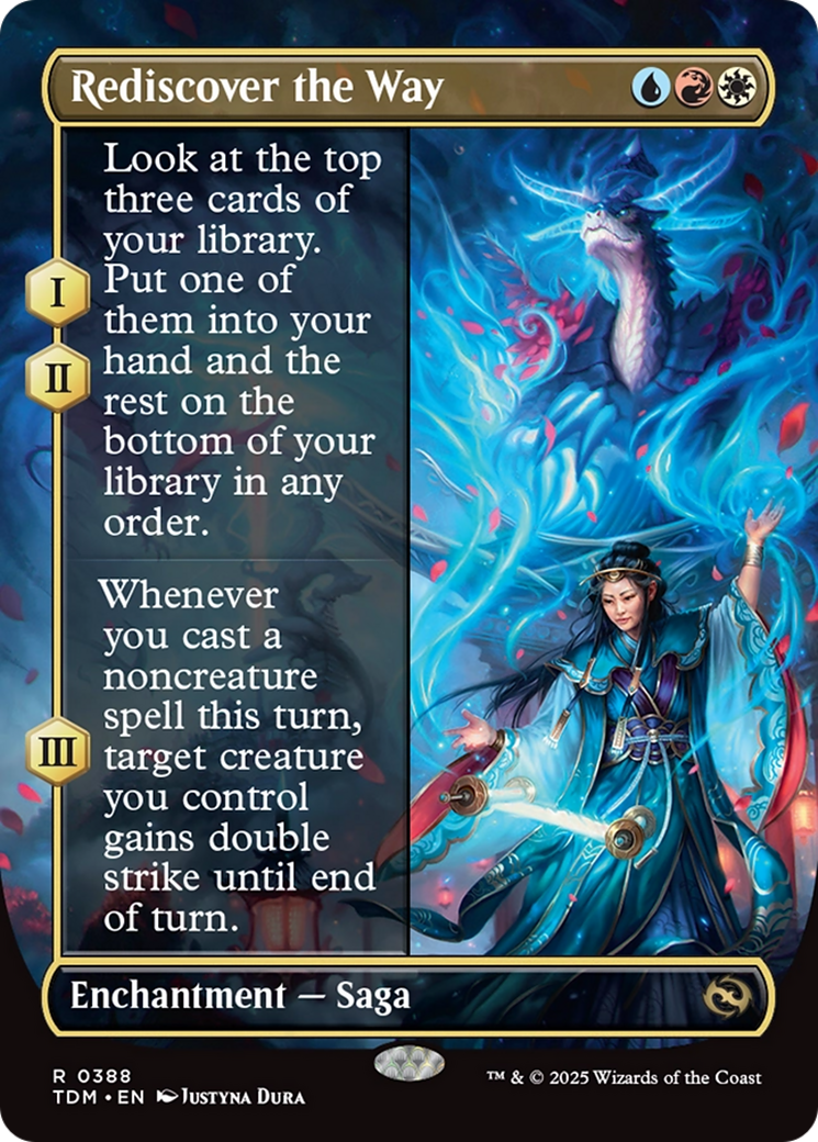 Rediscover the Way (Borderless) [Tarkir: Dragonstorm] | Grognard Games