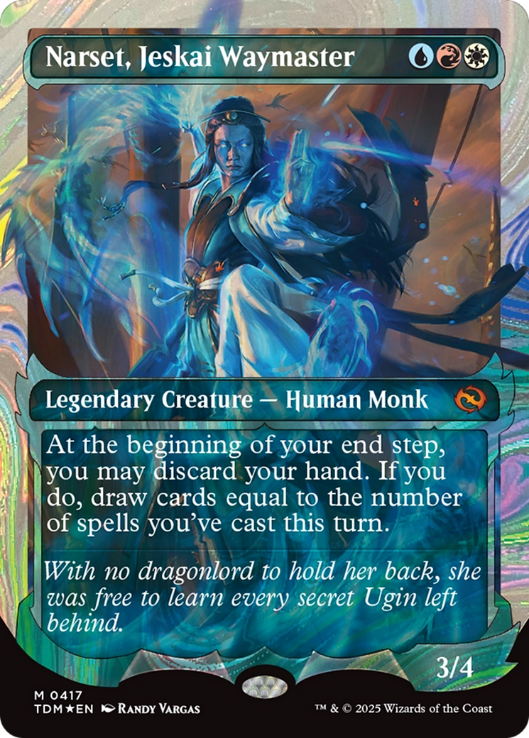 Narset, Jeskai Waymaster (Showcase) (Halo Foil) [Tarkir: Dragonstorm] | Grognard Games