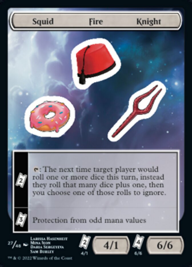 Squid Fire Knight [Unfinity Stickers] | Grognard Games