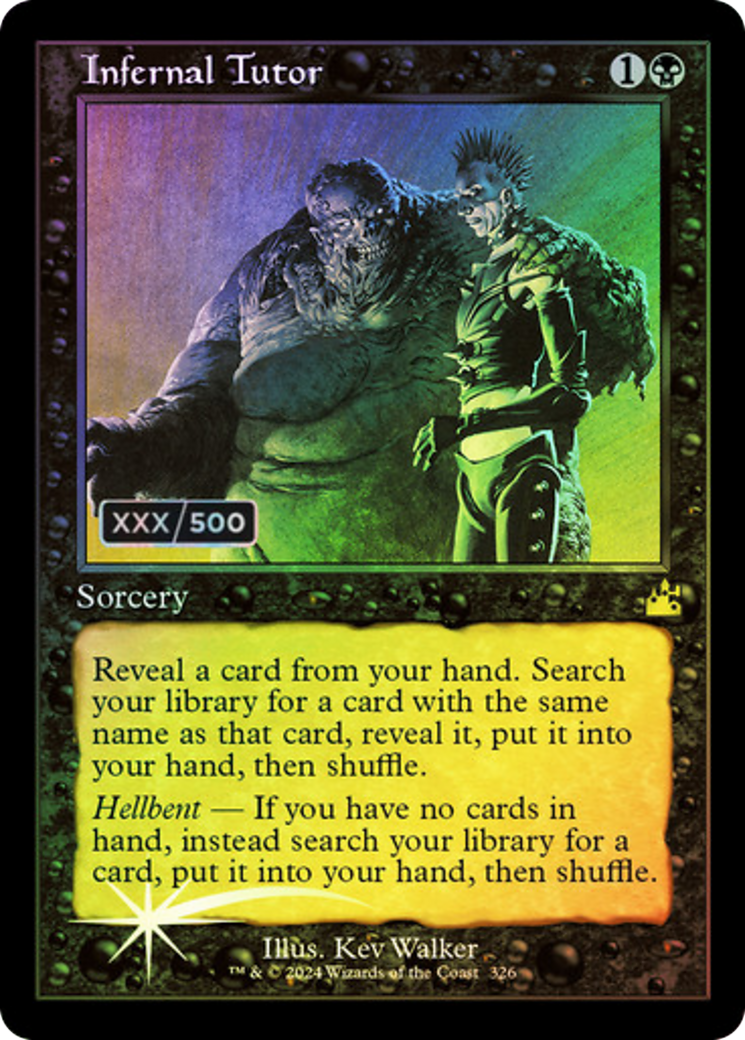 Infernal Tutor (Retro) (Serialized) [Ravnica Remastered] | Grognard Games