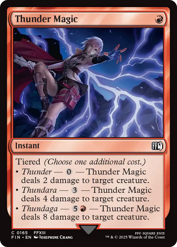 Thunder Magic (FIN-165) - FINAL FANTASY Foil | Grognard Games