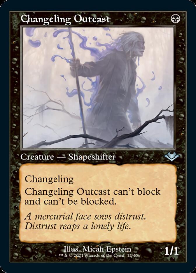 Changeling Outcast (Retro Foil Etched) [Modern Horizons] | Grognard Games