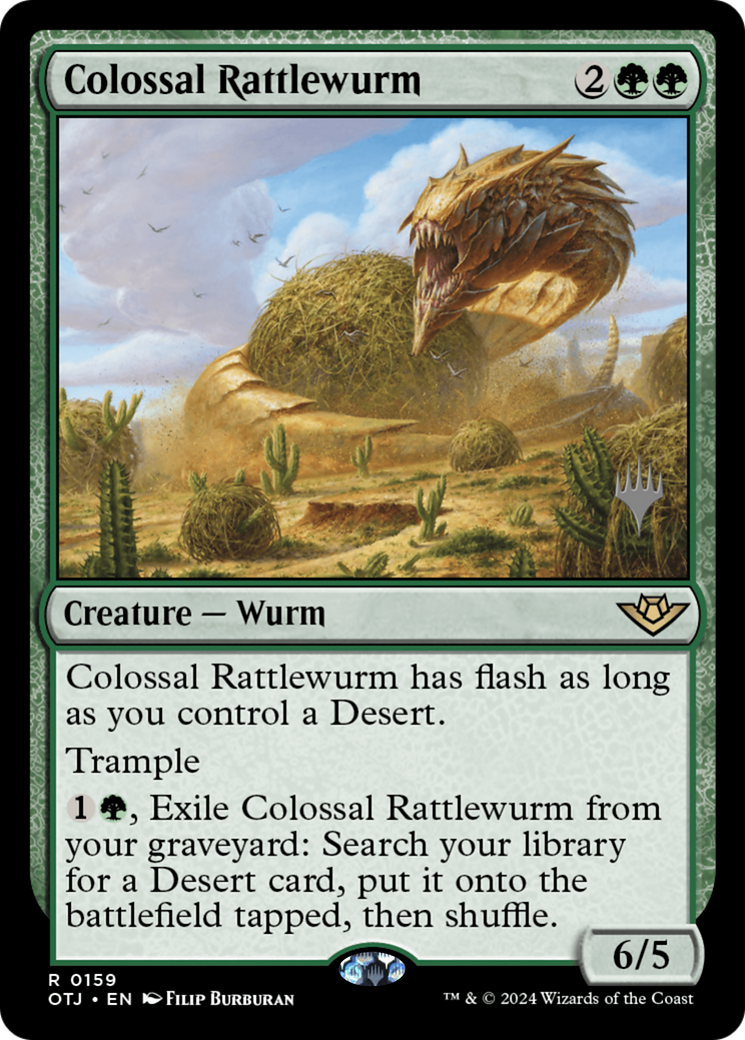Colossal Rattlewurm (Promo Pack) [Outlaws of Thunder Junction Promos] | Grognard Games