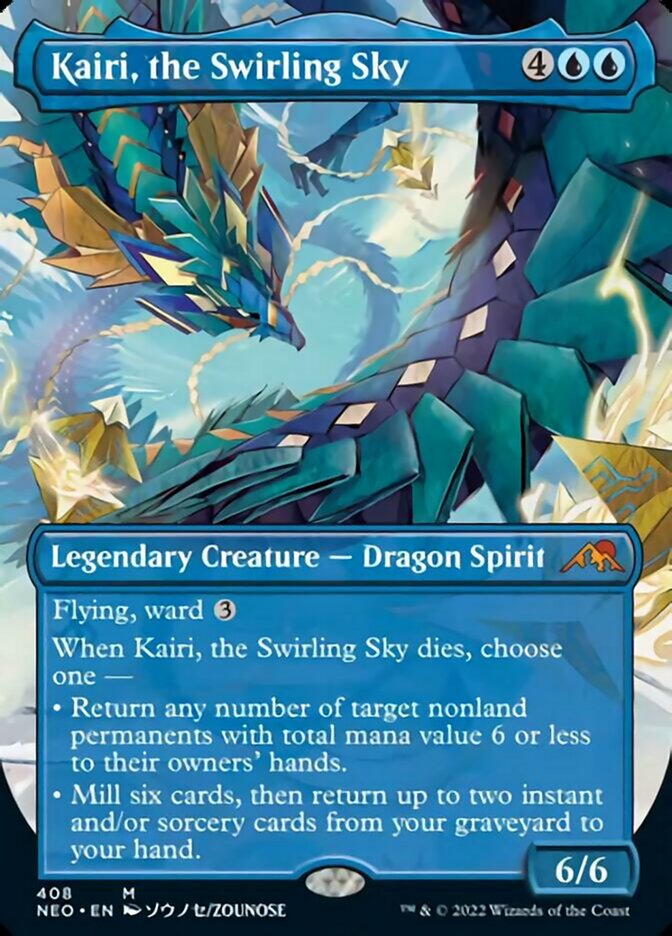 Kairi, the Swirling Sky (Borderless Alternate Art) [Kamigawa: Neon Dynasty] | Grognard Games