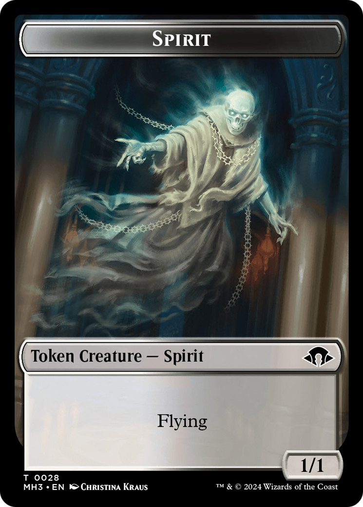 Spirit Token (0028) [Modern Horizons 3 Tokens] | Grognard Games