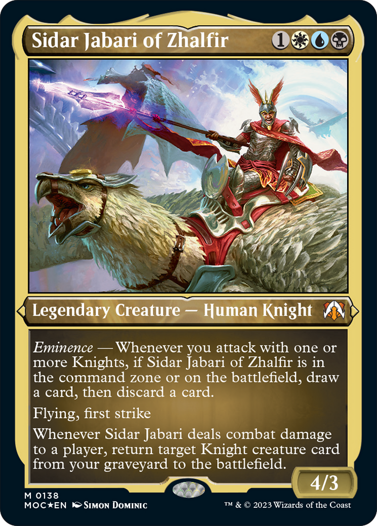 Sidar Jabari of Zhalfir (Display Commander) [March of the Machine Commander] | Grognard Games