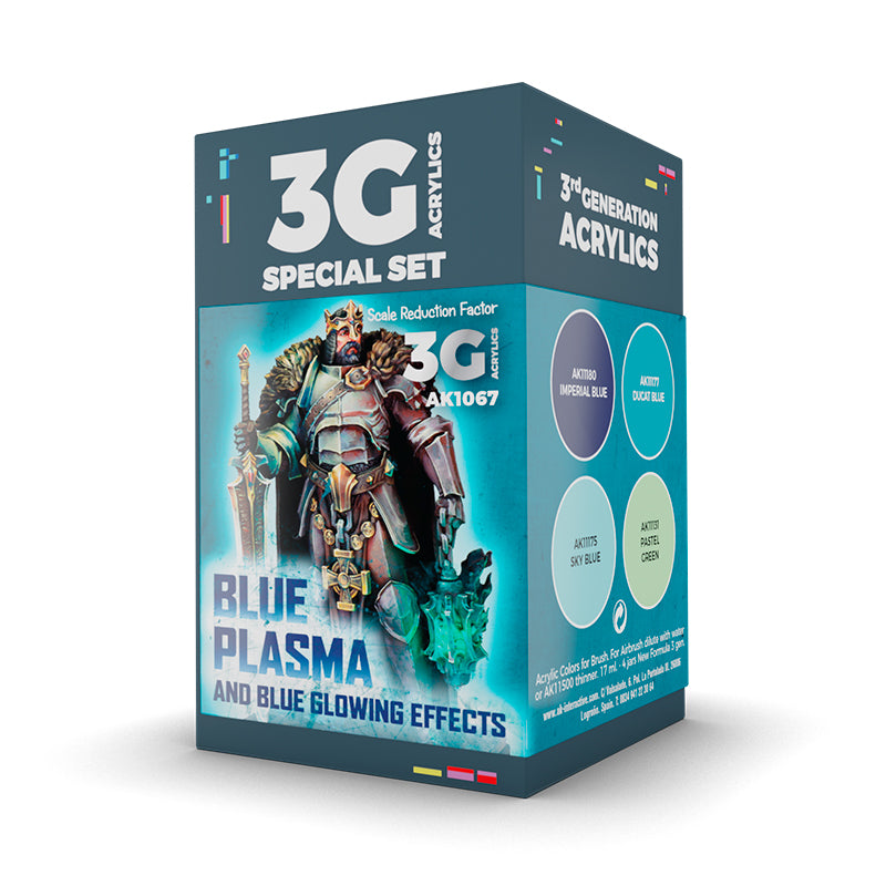 AK1067 AK Interactive Wargame Color Set Blue Plasma And Glowing Effects | Grognard Games