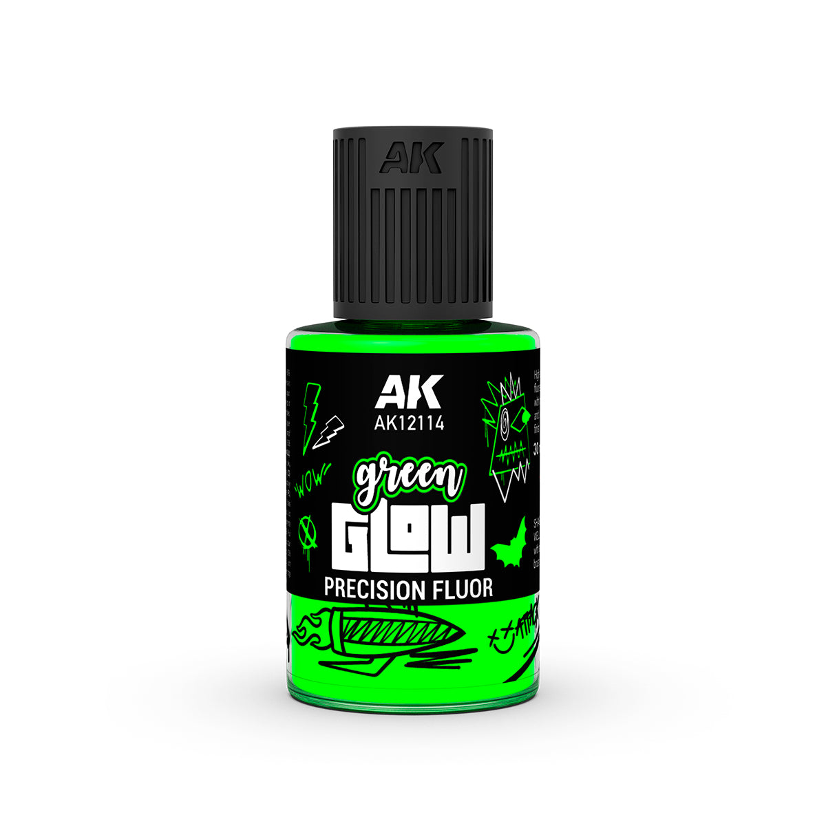 AK12114 AK Interactive Green Glow Precision Fluor Base 30ml | Grognard Games
