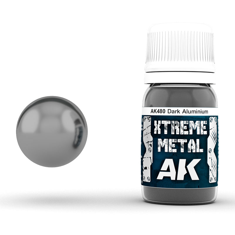 AK480 XTREME METAL DARK ALUMINIUM 30ML | Grognard Games