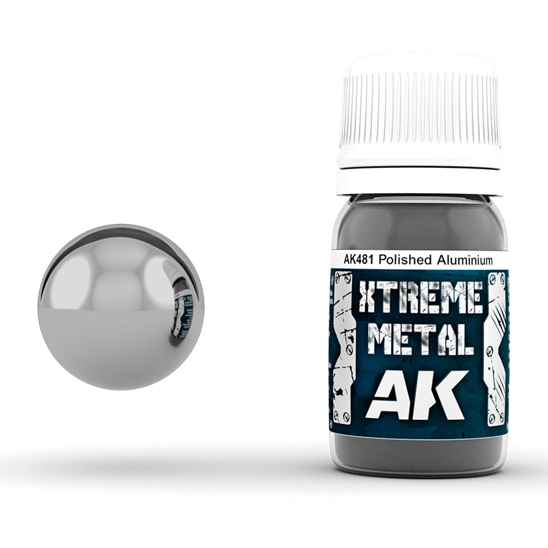 AK481 XTREME METAL POLISHED ALUMINIUM 30ML | Grognard Games