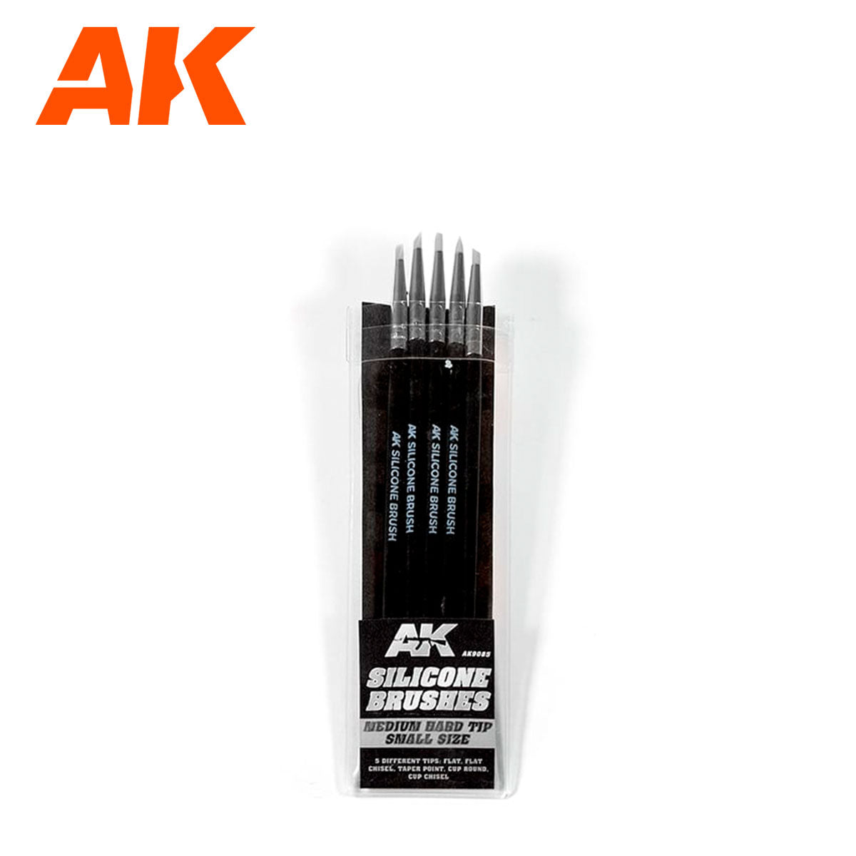 AK interactive SILICONE BRUSHES MEDIUM TIP SMALL (5 SILICONE PENCILS) | Grognard Games