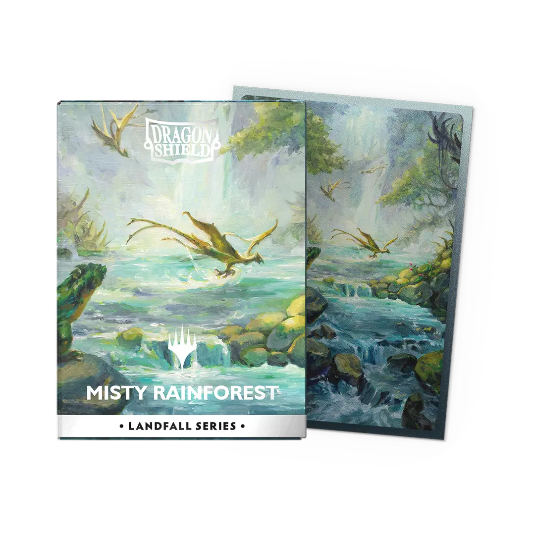 Dragon Shield Landfall Series - Misty Rainforest - Matte Dual Art Sleeves | Grognard Games