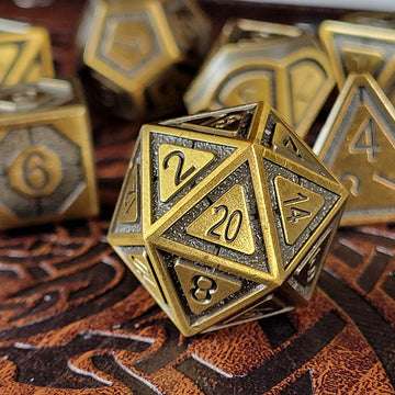 Ancient Chaos Metal RPG Dice Set | Grognard Games