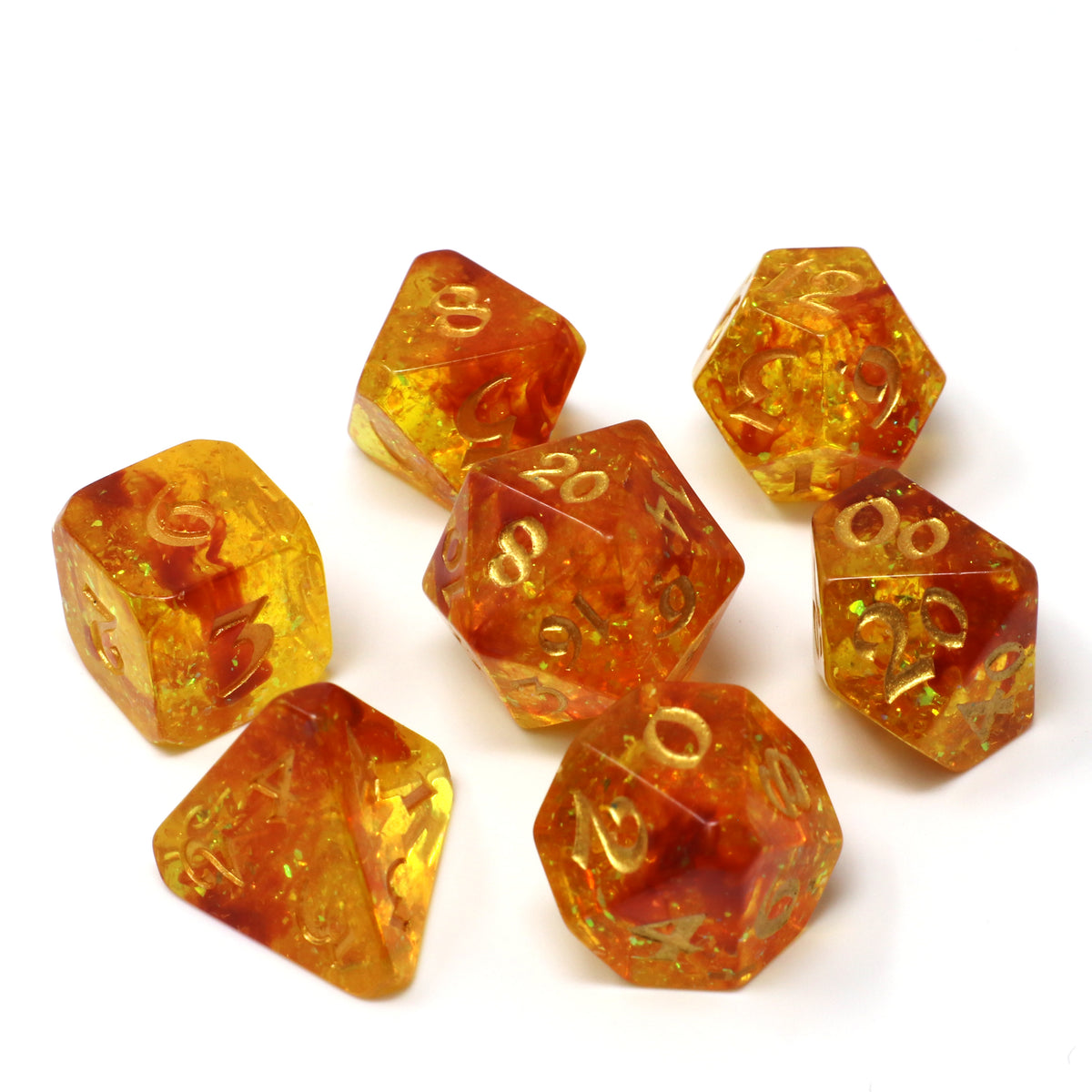 Die Hard Dice 7 Piece RPG set - Autumn Court | Grognard Games