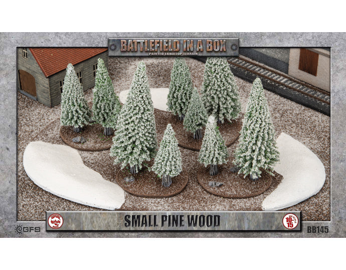 BB145 Battlefield in a Box: Small Pine Wood (Winter) | Grognard Games