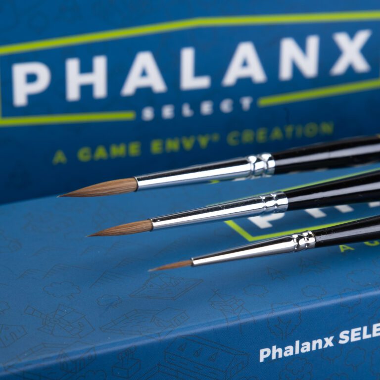 Game Envy Phalanx SELECT Kolinsky Sable 5-Brush Set | Grognard Games