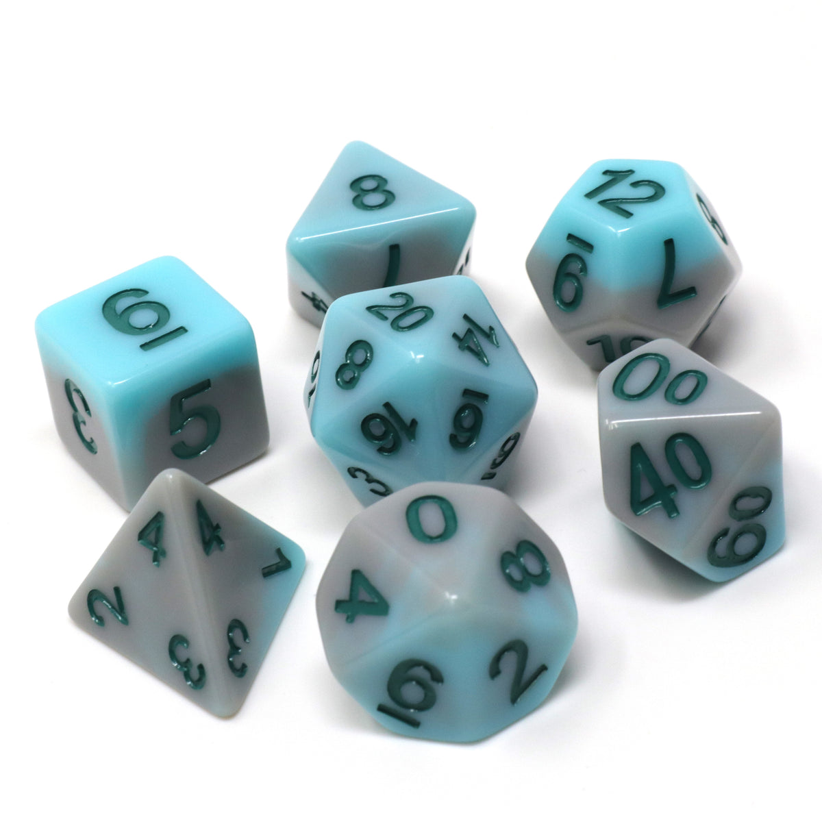 Die Hard Dice 7 Piece RPG set - Beach | Grognard Games