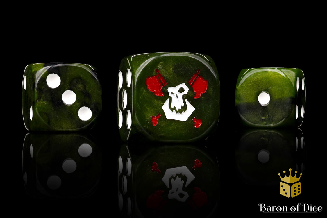 Baron of Dice 25 set Bloody Orc Dice Round Corner | Grognard Games