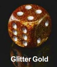 CHX27903 Glitter Gold/silver 12mm (36) | Grognard Games