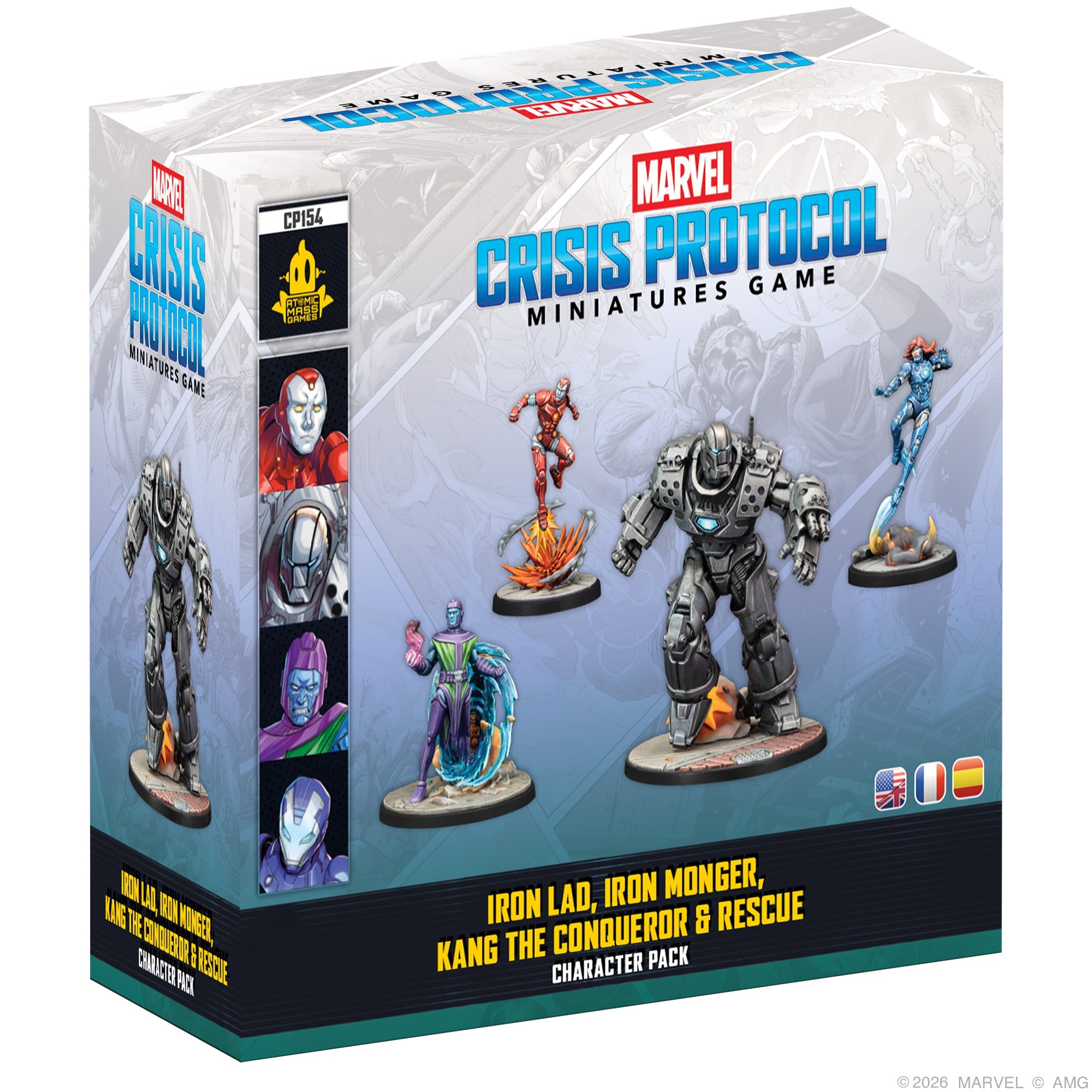 CP154  Marvel: Crisis Protocol – Iron Lad, Iron Monger, Kang the Conqueror & Rescue | Grognard Games