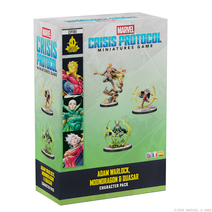 CP191  Marvel: Crisis Protocol – Adam Warlock, Moondragon & Quasar (Pre-order 2-13-26) | Grognard Games