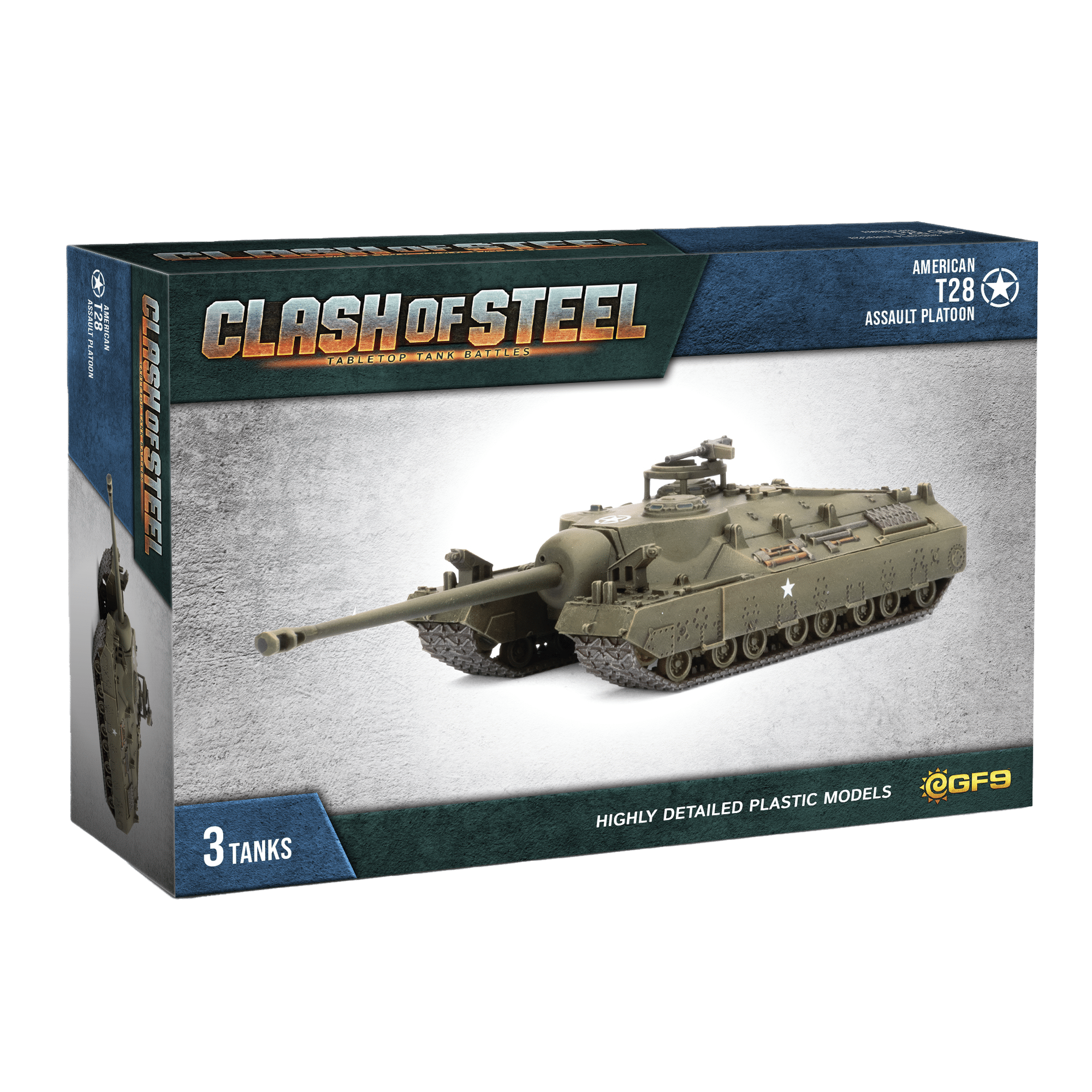 Clash of Steel: American - T28 Assault Platoon | Grognard Games