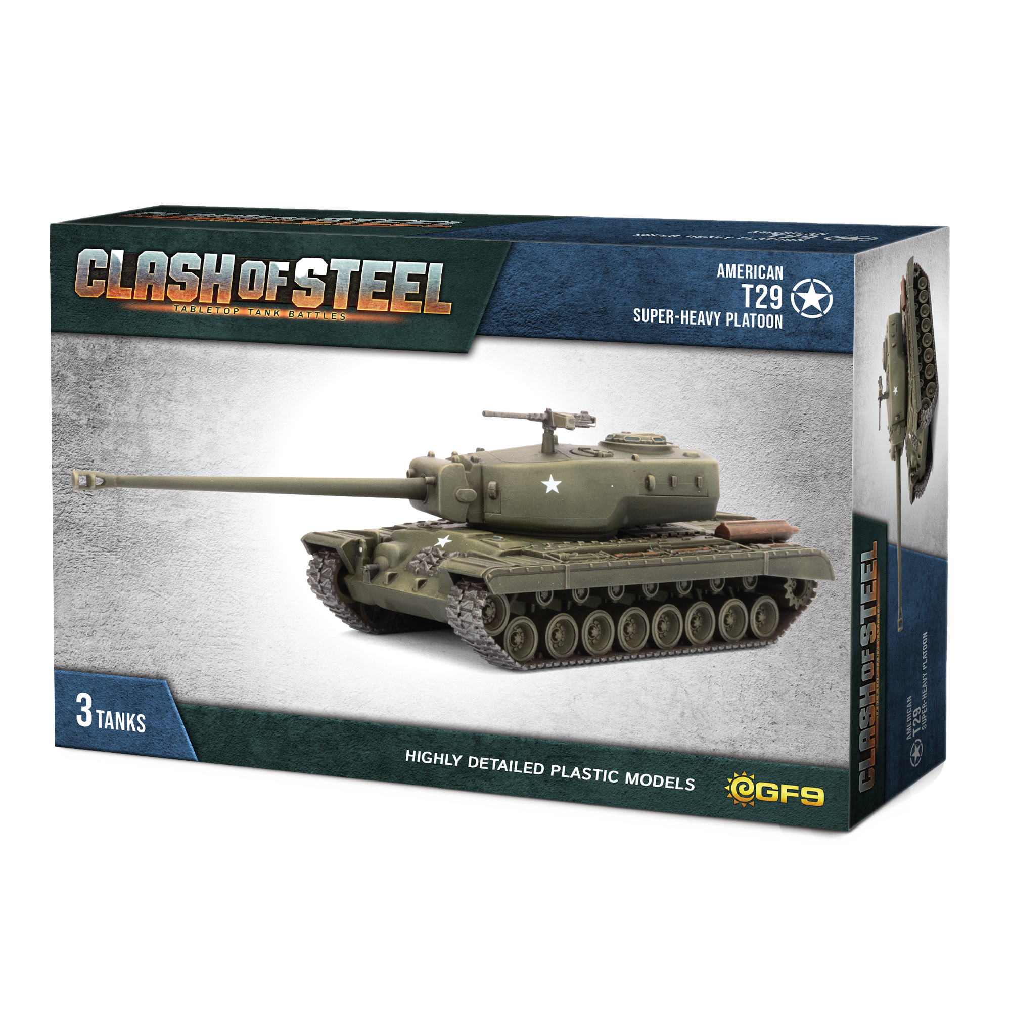 Clash of Steel: American - T29 Super-Heavy Platoon | Grognard Games