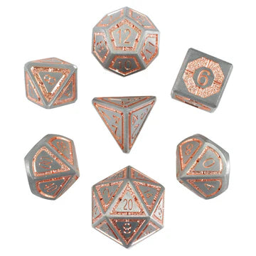 Celestial Artifact 7-Piece Metal Dice Set | Grognard Games