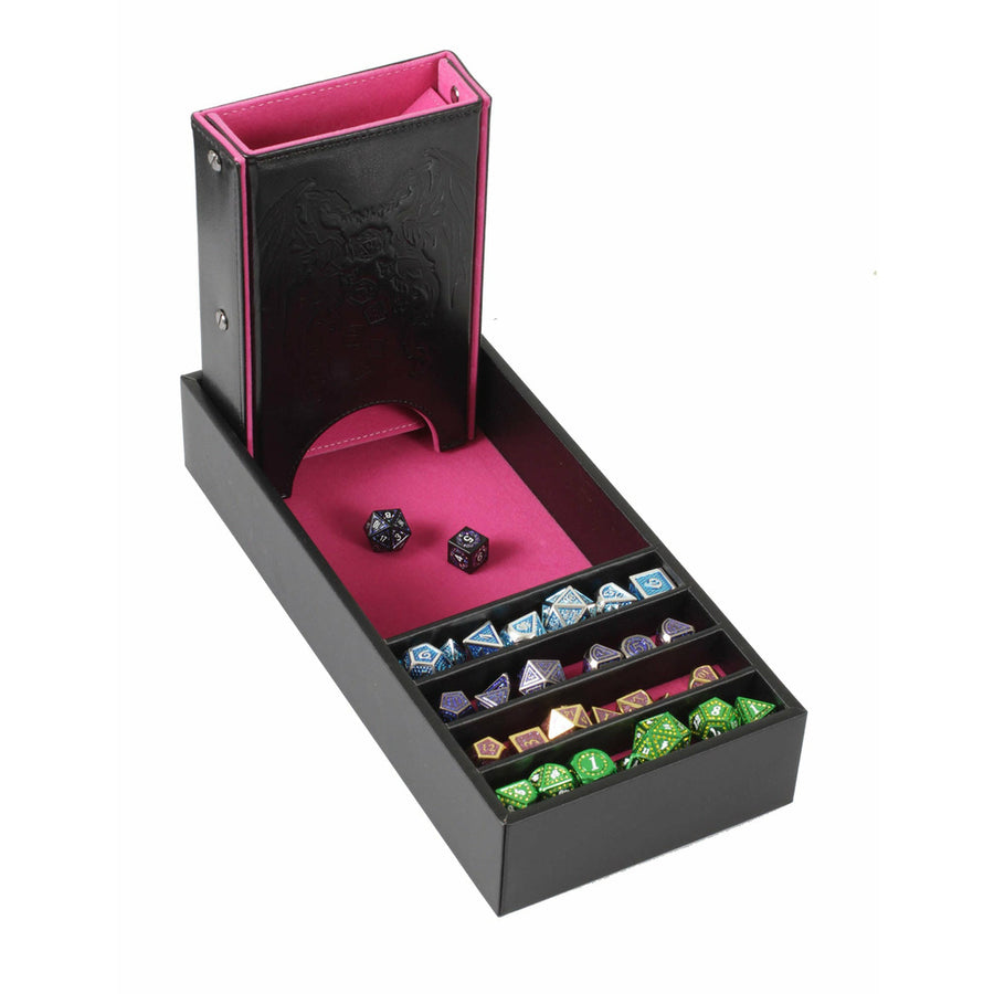 Forged Gaming  Citadel Dice Tower and Dice Tray - Pink | Grognard Games