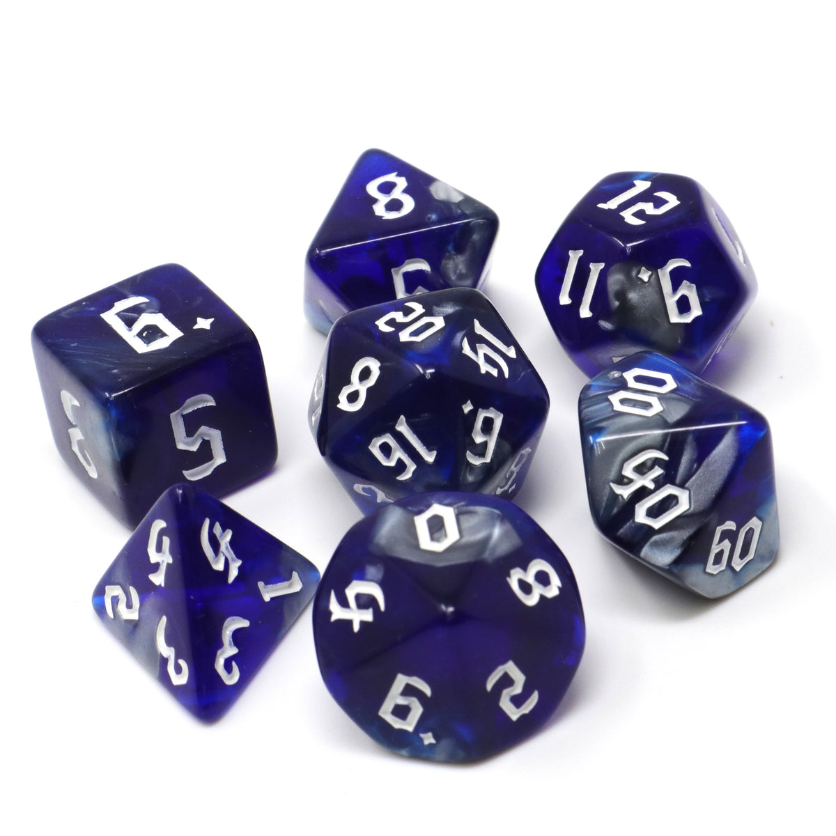 Die Hard Dice 7pc RPG Set - Cold Iron | Grognard Games