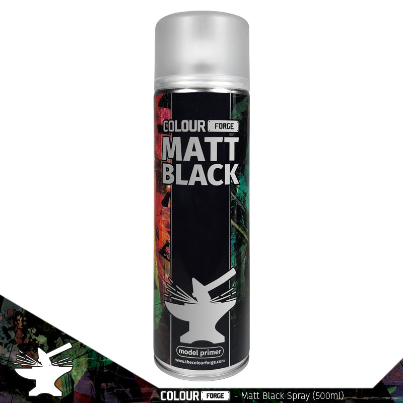 Colour Forge Spray: Matt Black (500ml) | Grognard Games