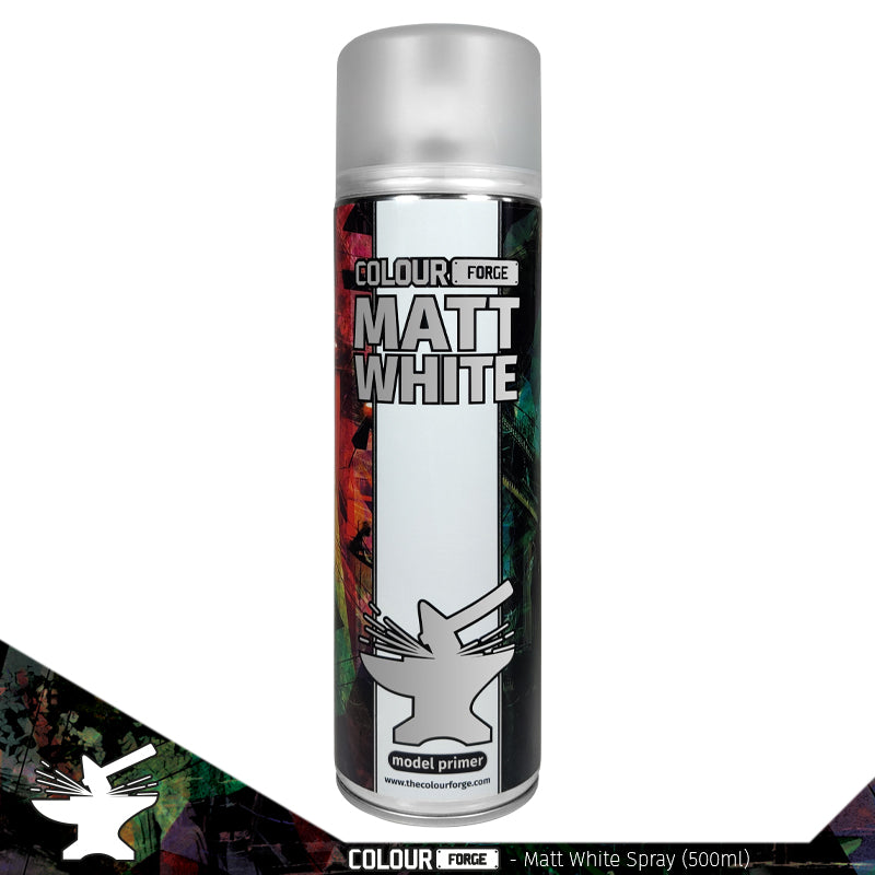 Colour Forge Spray: Matt White (500ml) | Grognard Games