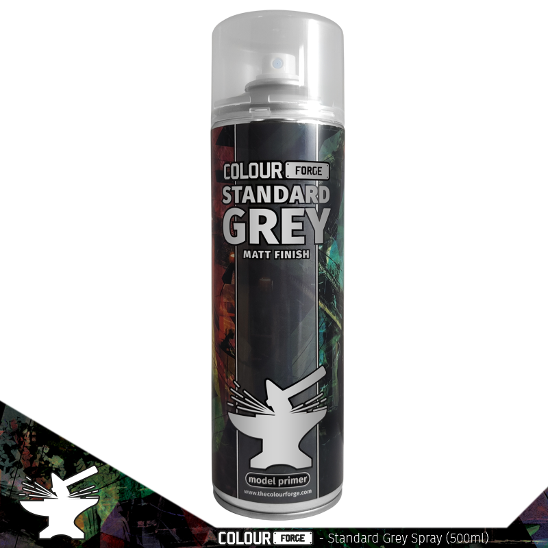 Colour Forge Spray: Standard Grey (500ml) | Grognard Games