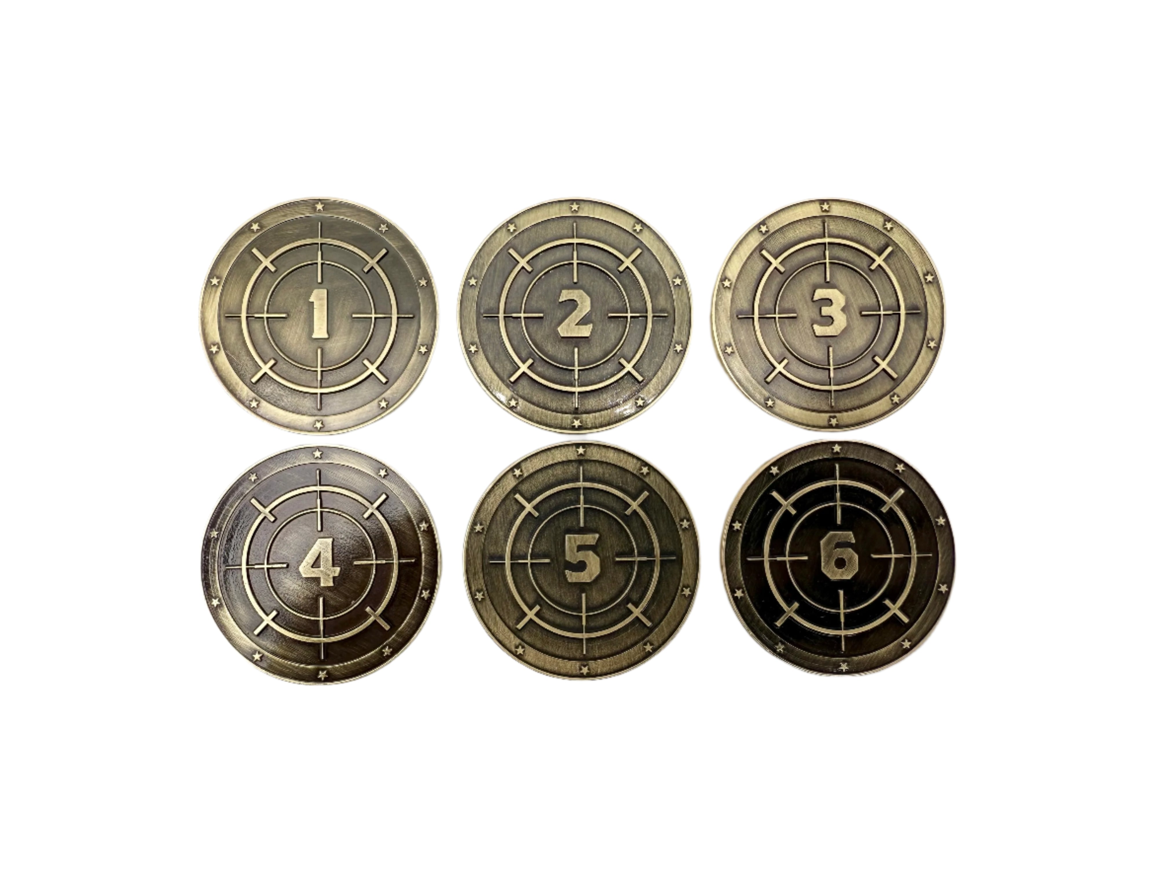 Adventure Coins - Objective Tokens (Crosshairs) | Grognard Games