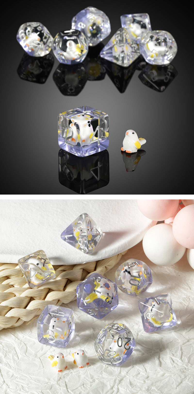 Resin Dice Set (7pcs) [Chicken] | Grognard Games