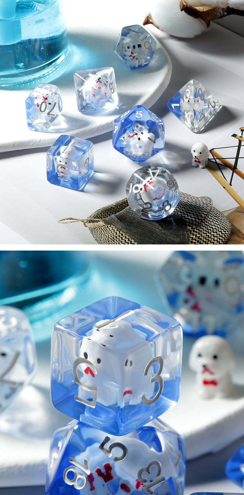 Resin Dice Set (7pcs) [Poodle] | Grognard Games