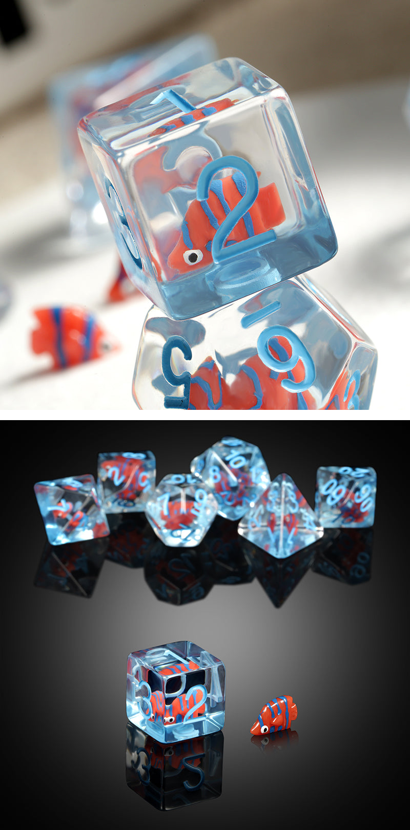 Resin Dice Set (7pcs) [Angelfish] | Grognard Games