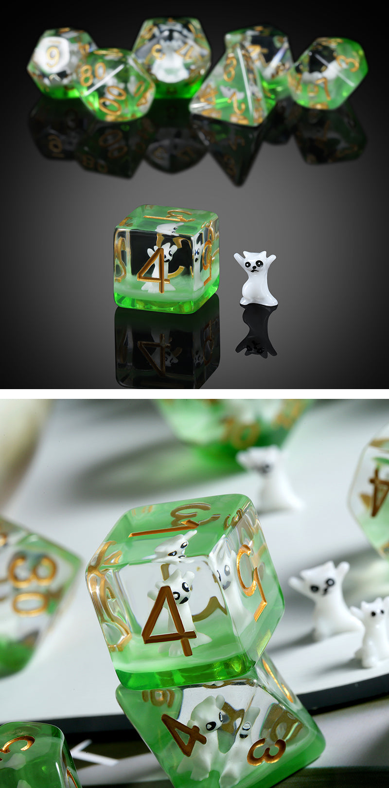 Resin Dice Set (7pcs) [Rave Kitty] | Grognard Games