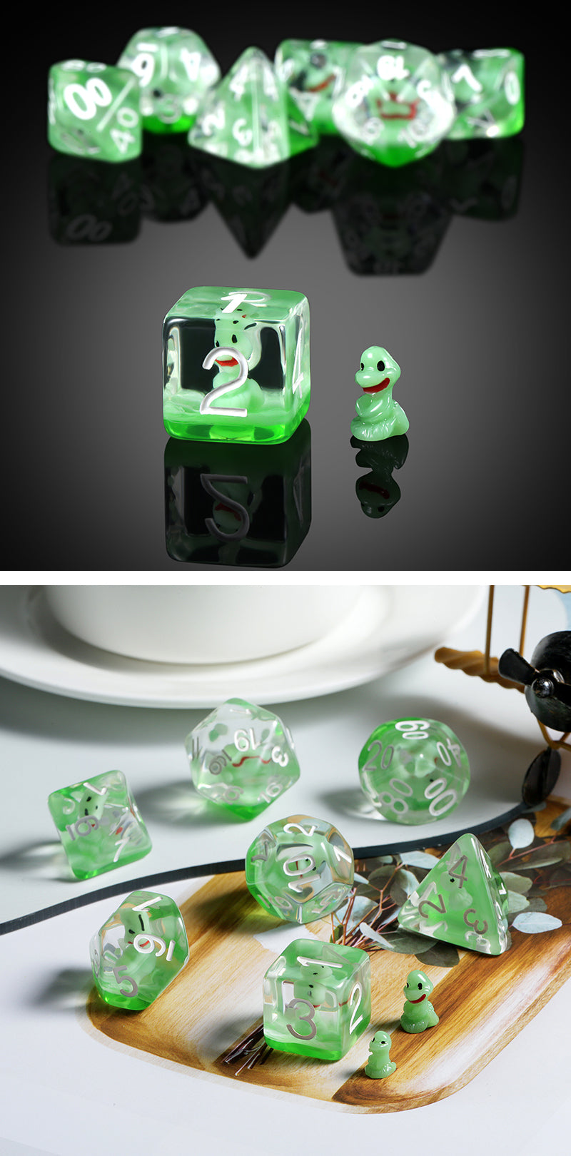 Resin Dice Set (7pcs) [Snake] | Grognard Games