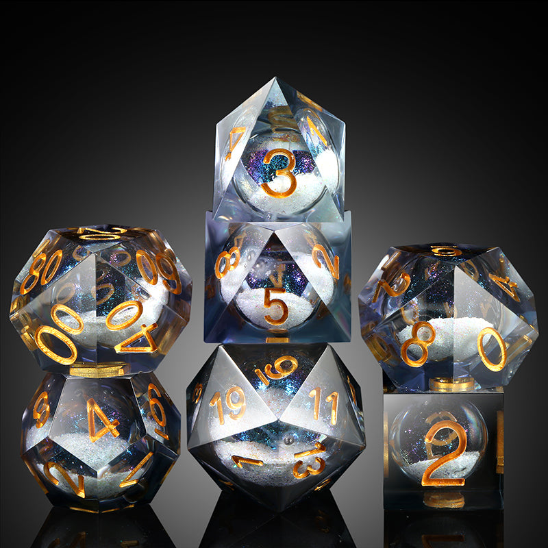 Liquid Core Dice Set (7pcs) [Deep Space] | Grognard Games