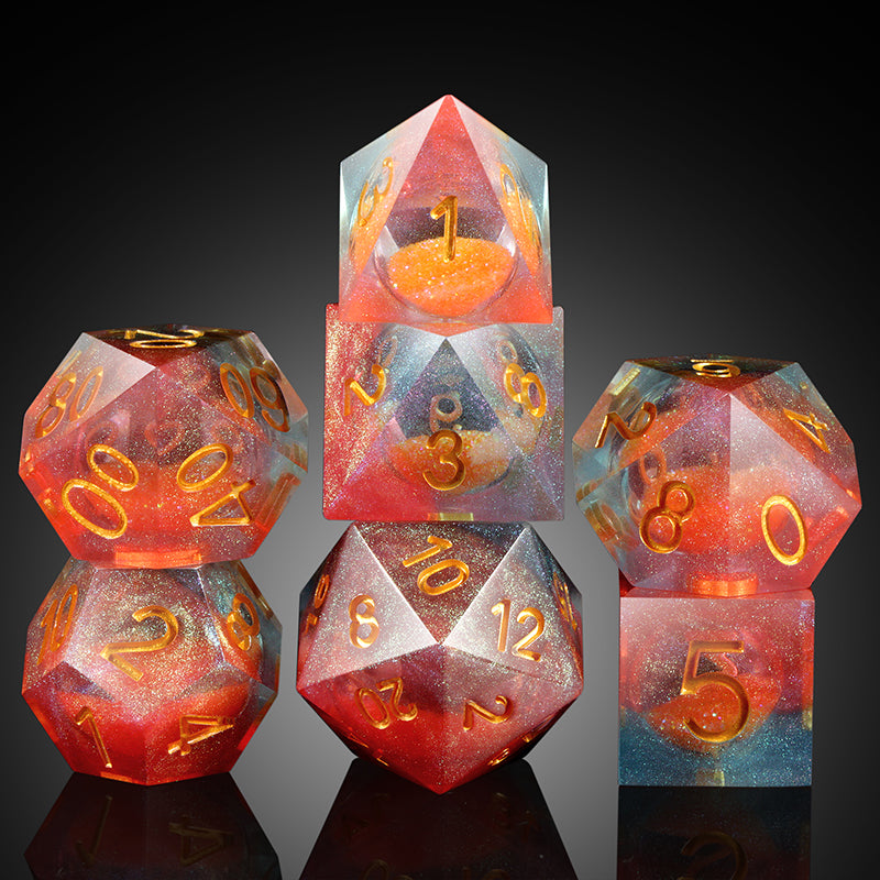 Liquid Core Dice Set (7pcs) [Twilight] | Grognard Games