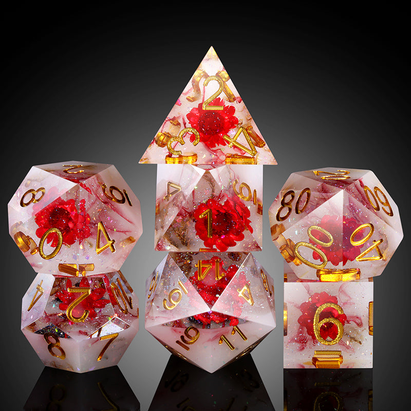 Sharp Edge Dice Set (7pcs) [Romance] | Grognard Games