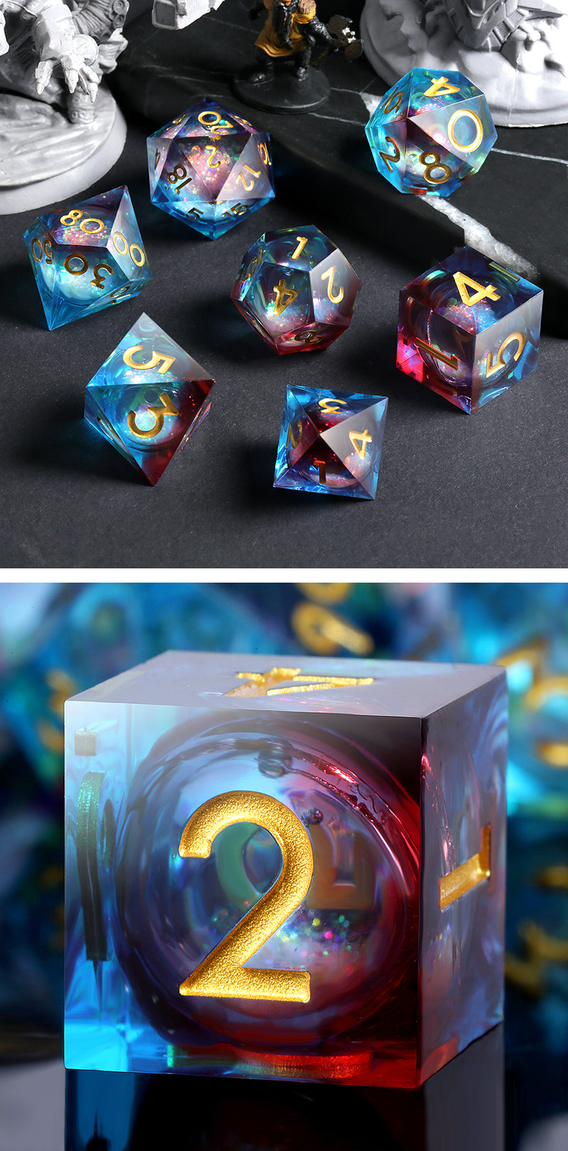 Liquid Core Dice Set (7pcs) [Star Cluster] | Grognard Games