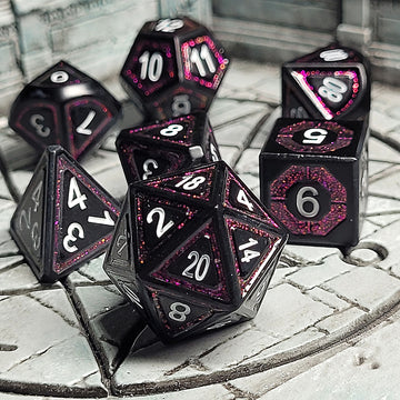 Dark Magik Set of 7 Metal Dice | Grognard Games