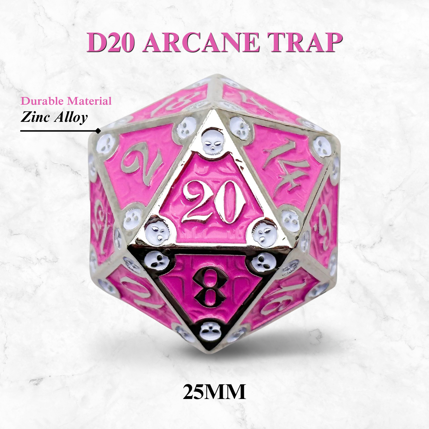 Dungeon Delve Runestones™ - 25mm D20 - Arcane Trap | Grognard Games