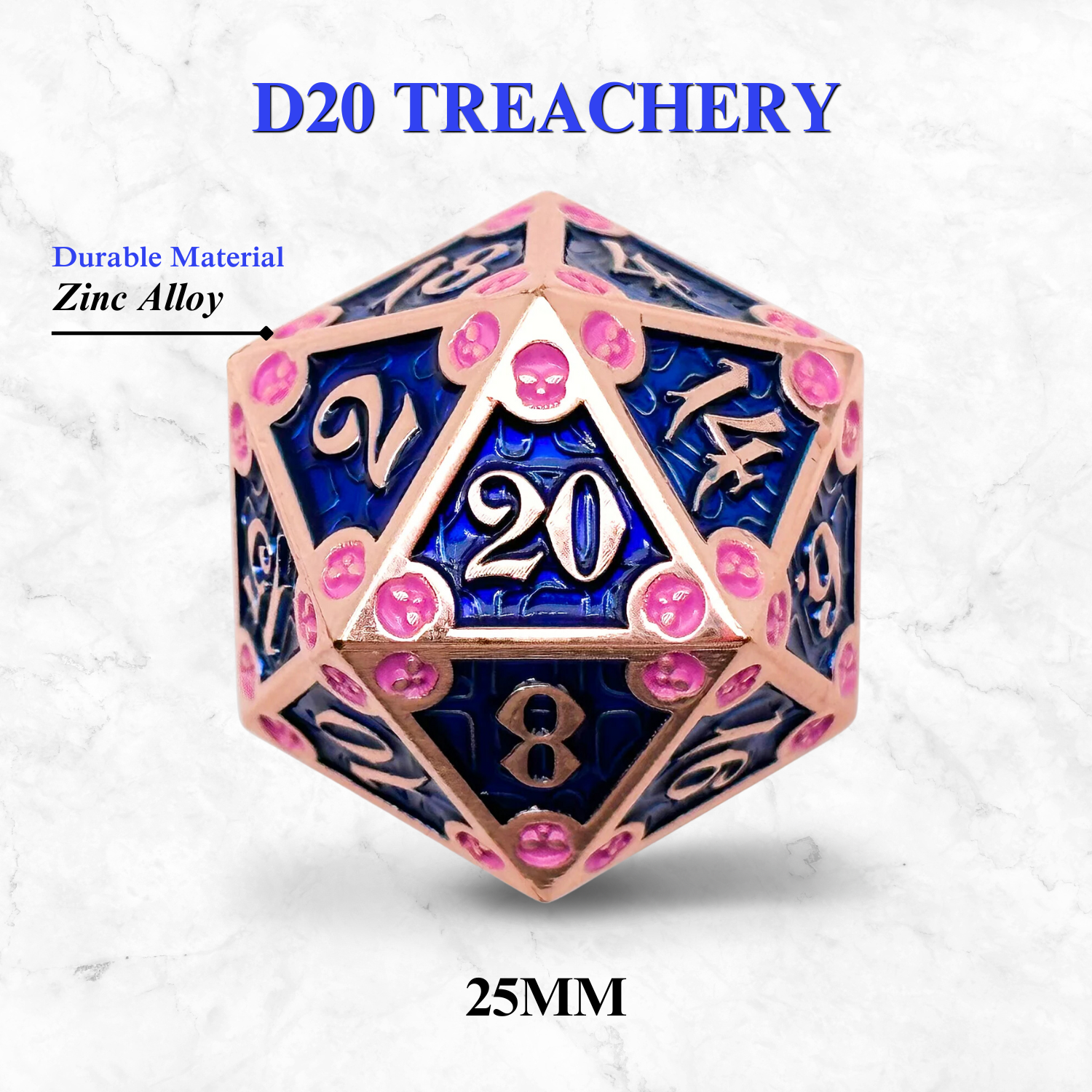Dungeon Delve Runestones™ - 25mm D20 - Treachery | Grognard Games