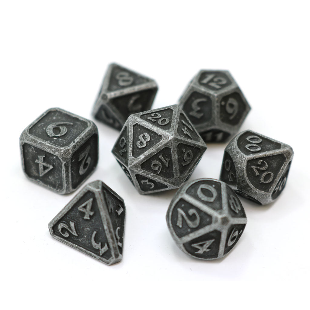 Die Hard Dice 7 Piece RPG set - Mythica Dark Iron | Grognard Games
