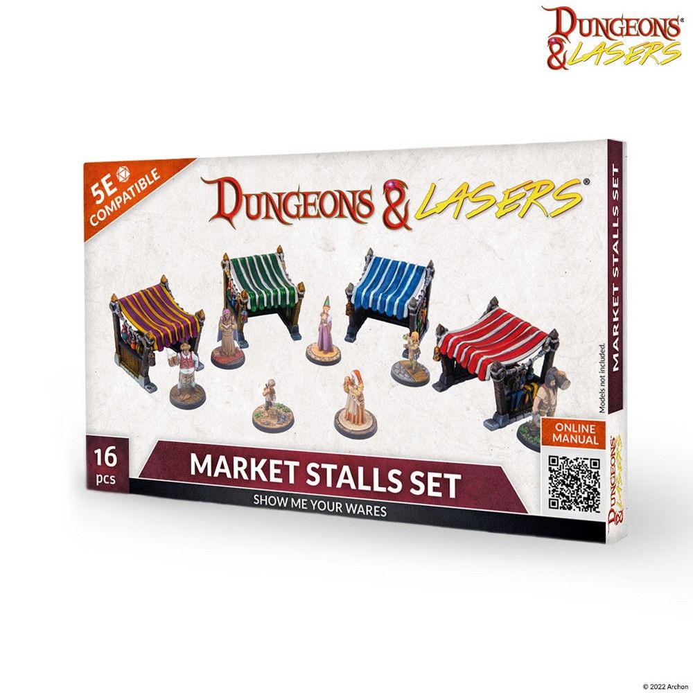 Dungeons & Lasers: Market and Stalls Set | Grognard Games