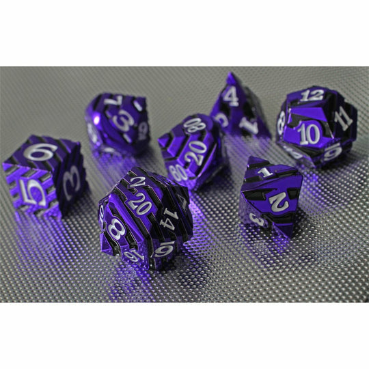 Forged Gaming Dark Matter Set of 7 Metal Dice | Grognard Games